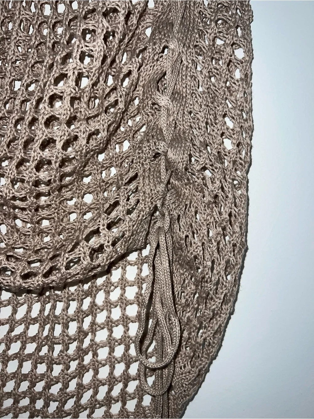 N/A taupe crochet